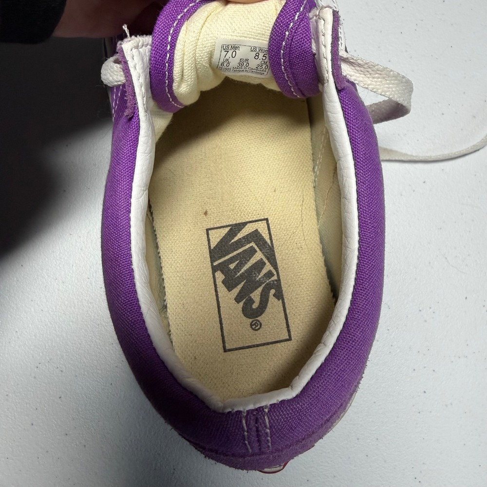 Vans Old Skool 8.5 Purple Suede Canvas Low Top Sneakers - Picture 9 of 9
